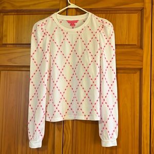 Lilly Pulitzer White Cotton Embroidered Top, Size XXS